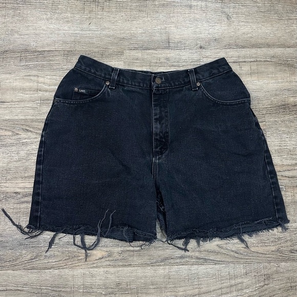 Black Lee Cutoff Shorts - Picture 1 of 5